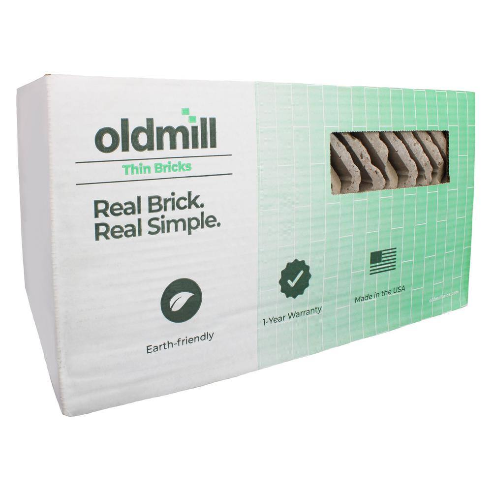 Old Mill Brick 7.625 in. x 2.25 in. x 0.5 in. Olympus Thin Brick Corners (Box of 25-Bricks) TBC-270059CS