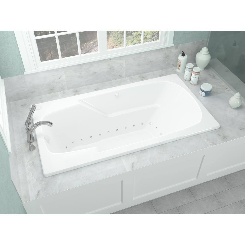 Universal Tubs Coral 59 in. Rectangular Drop-in Air Bath Tub in White HD3660EAR