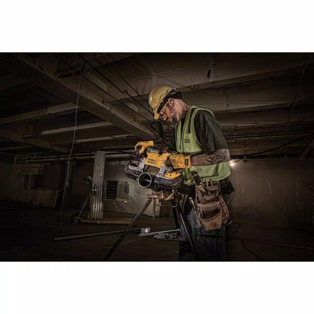 DEWALT 20-Volt MAX XR Cordless Brushless Deep Cut Band Saw with 1-1/2 in. Die Grinder and (2) 20-Volt Batteries 5.0Ah and#8211; XDC Depot