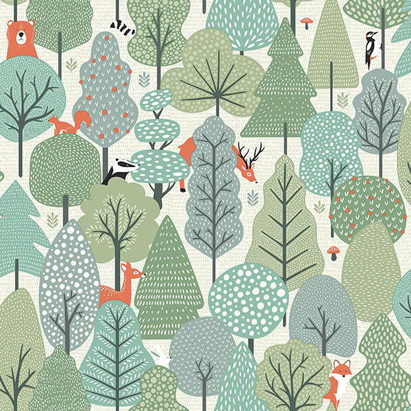 Quillen Green Forest Wallpaper from the Fable Collection