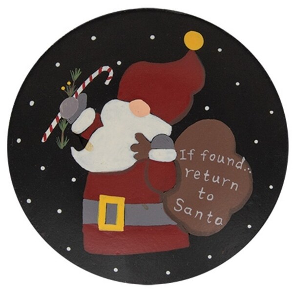 Gnome Santa Mini Plate 2 Asstd.