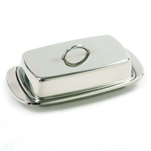 Norpro 282 Stainless Steel Double Covered Butter Dish， Silver