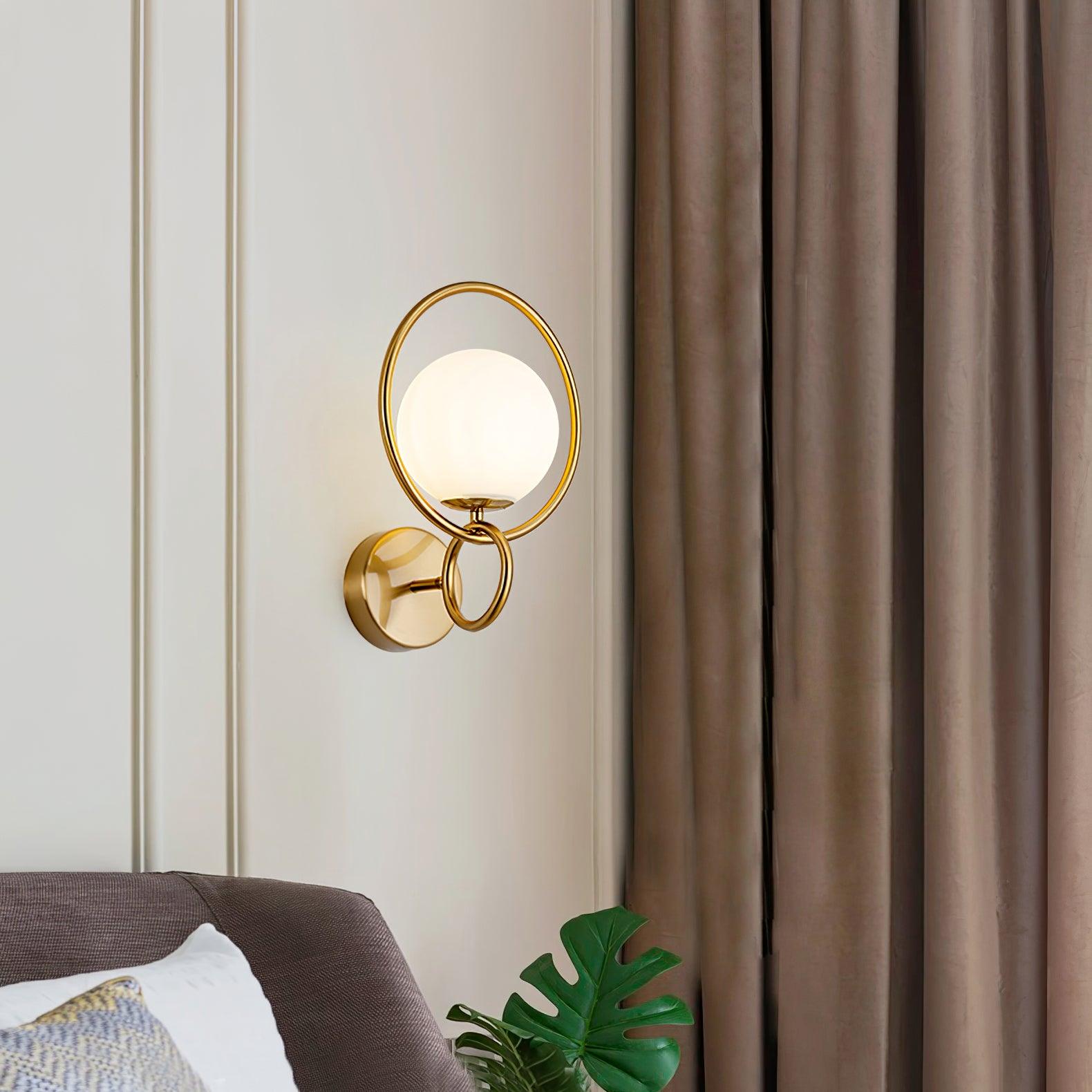 Fort Halo Gold Wall Light