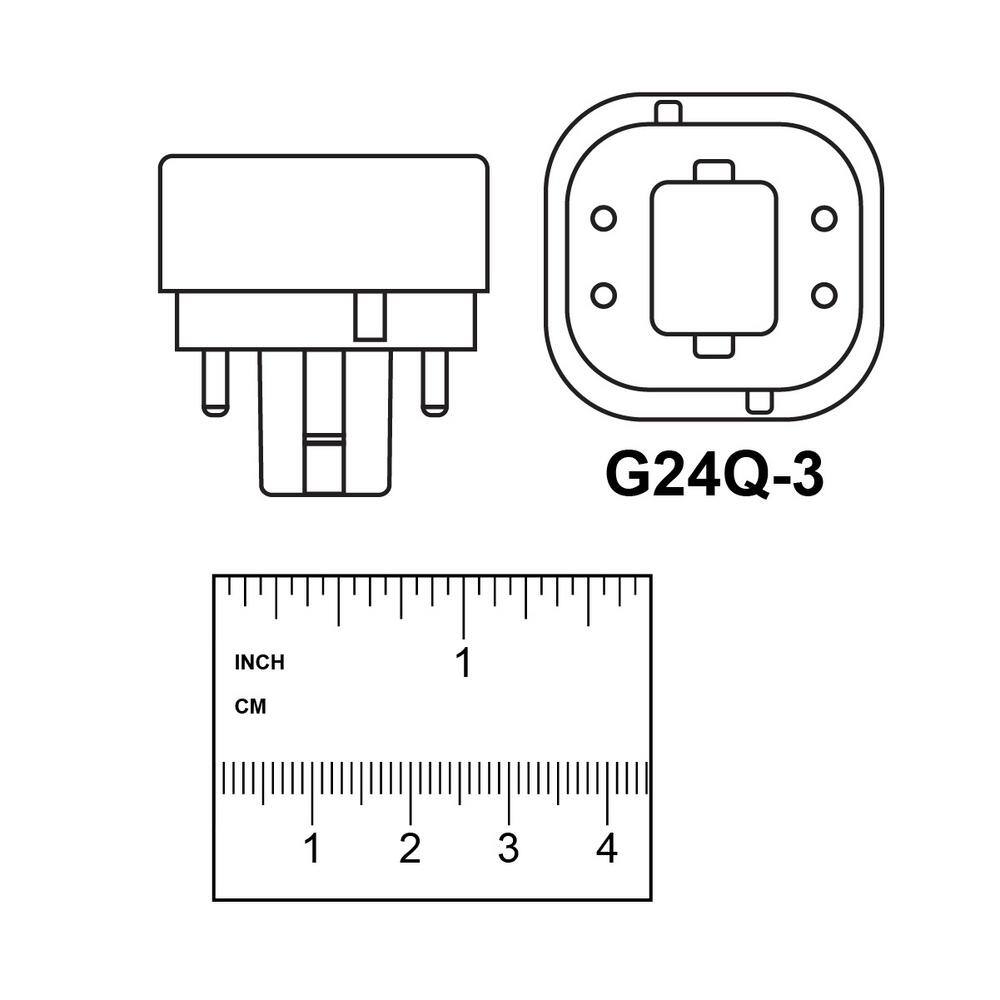 Feit Electric 26-Watt Equivalent PL QuadTube CFLNI 4-Pin Plugin G24Q-3 Base CFL Replacement LED Light Bulb Cool White 4100K (1-Bulb) BPPLD26E841LEDG2HDRP