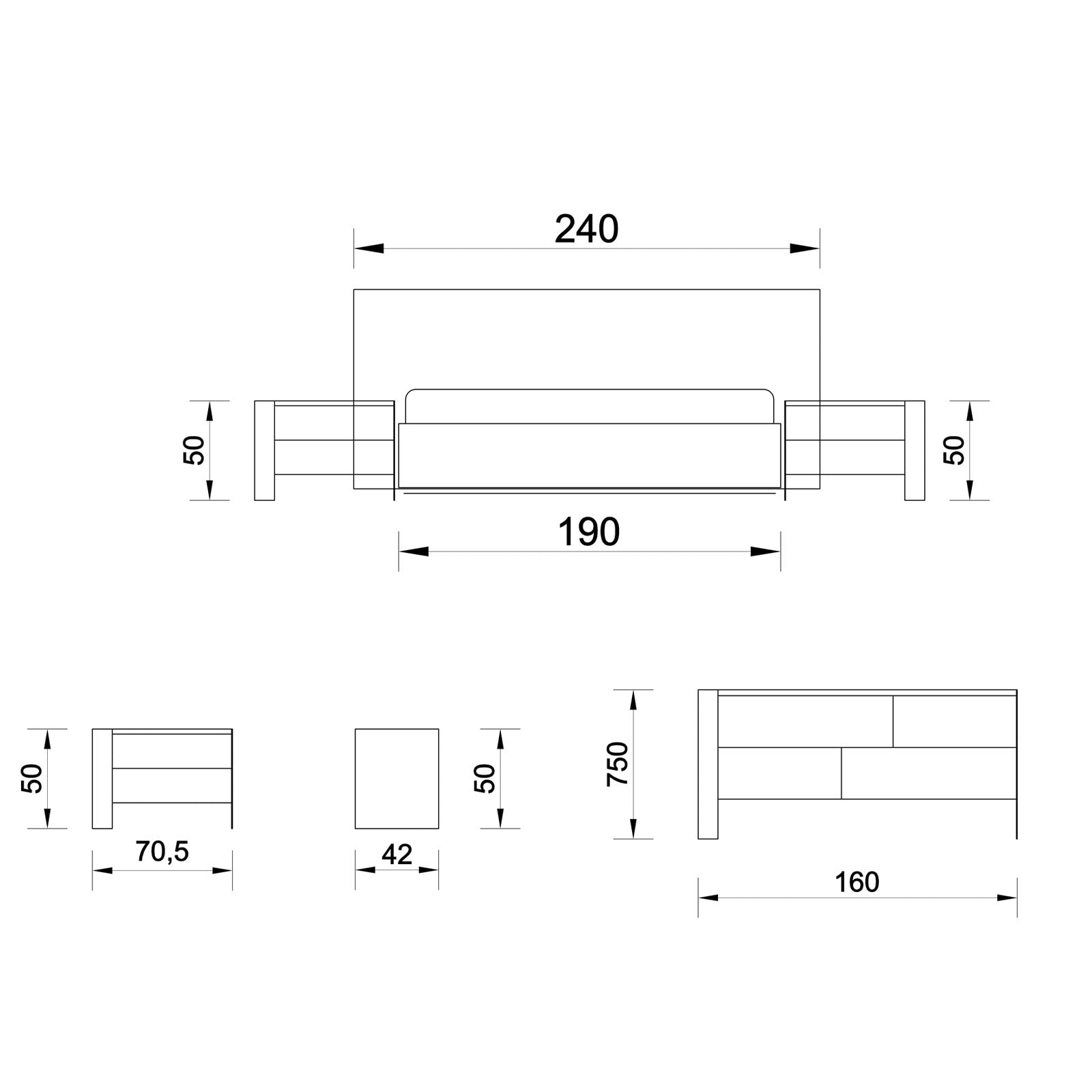 Bavyera Milan King Bedstead Bavmilan001-Bed Only