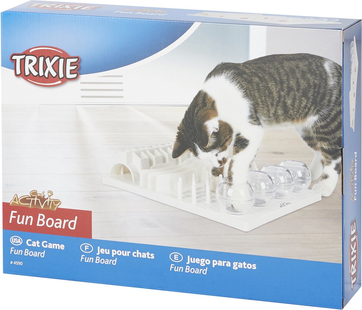 TRIXIE Activity Fun Board 5-in-1 Activity Strategy Game Cat Toy