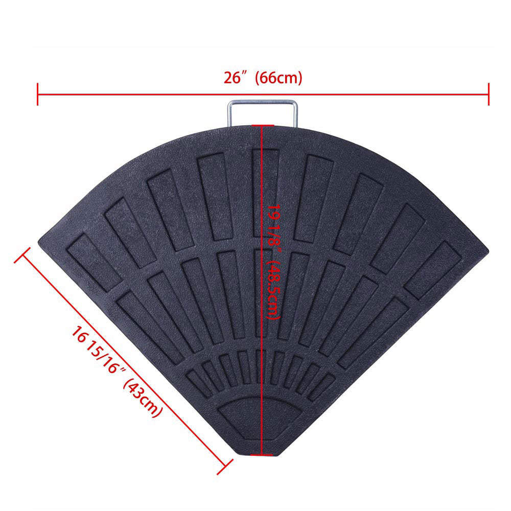 Yescom 2pcs Patio Offset Umbrella Bases Sector Stand 26.5Lb