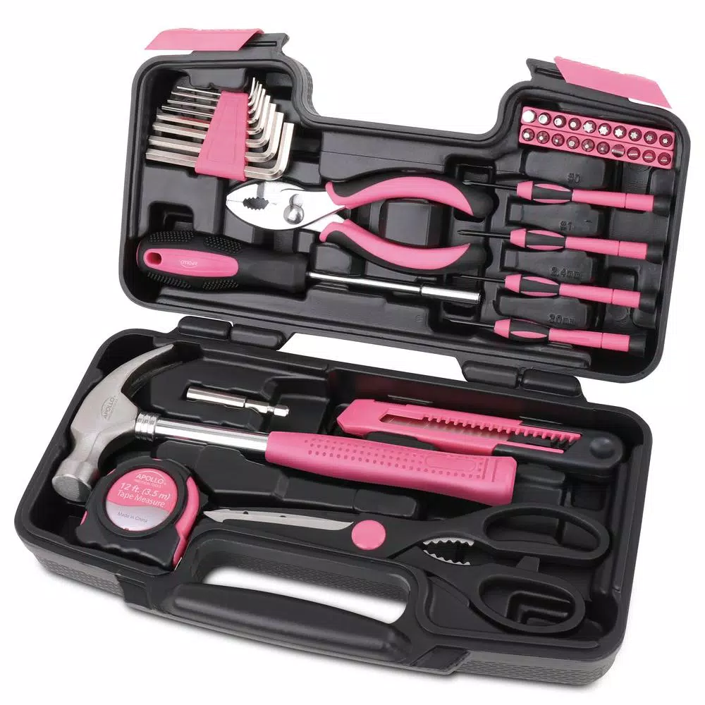 Apollo General Tool Set in Pink (39-Piece) and#8211; XDC Depot