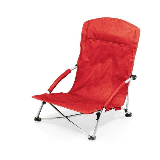 Picnic Time Tranquility Portable Beach Chair Red