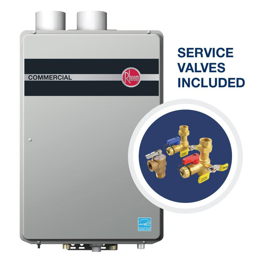 Rheem Commercial 9.5 GPM Natural Gas High Efficiency Outdoor Tankless Water Heater RTGH-C95XLN