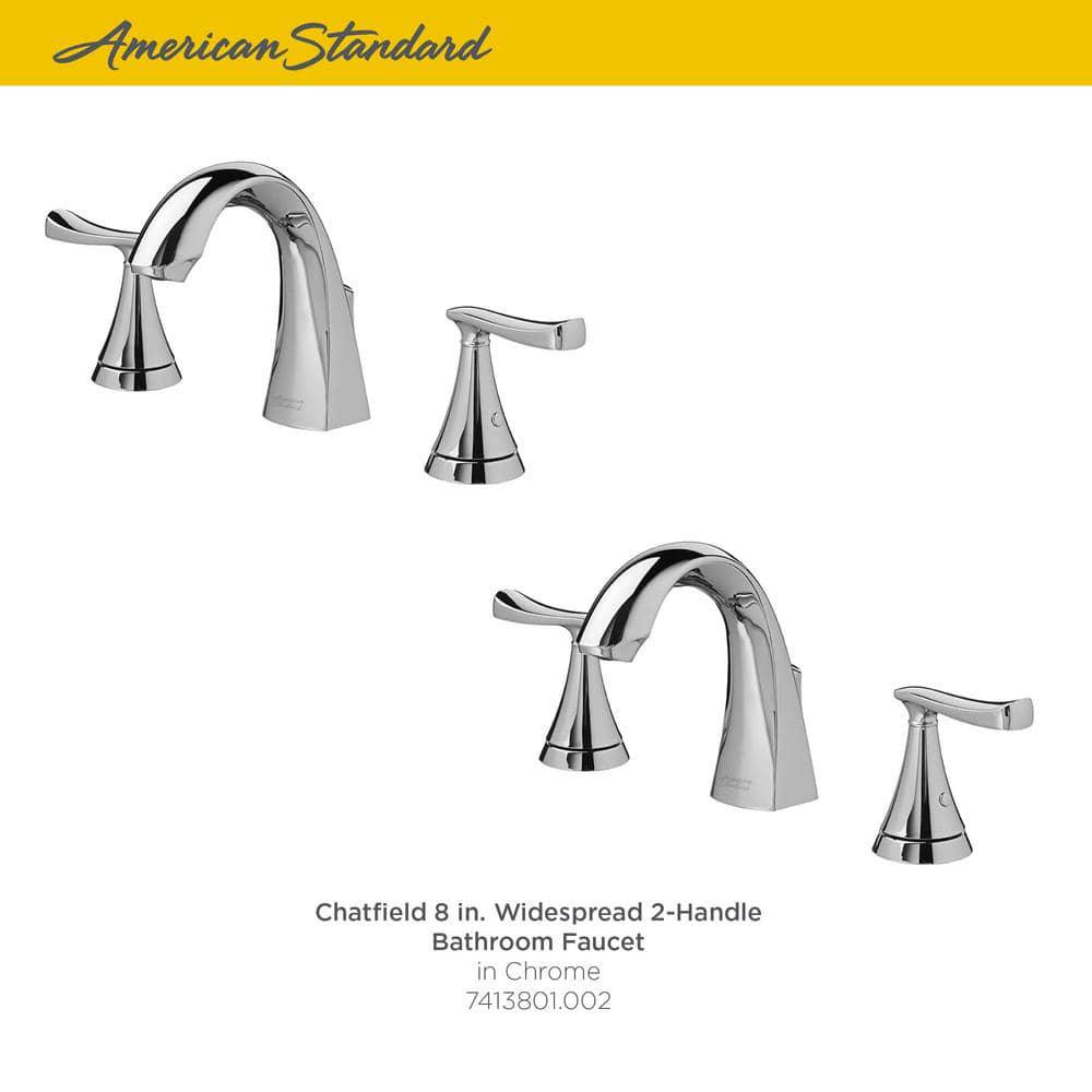 American Standard Chatfield 8 in Widespread 2Handle Bathroom Faucet in Polished Chrome