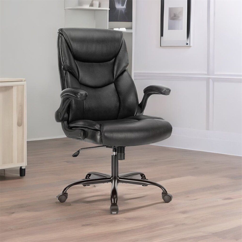 Ergonomic Office Chair with High Back  Flip Up Armrest and Adjustable