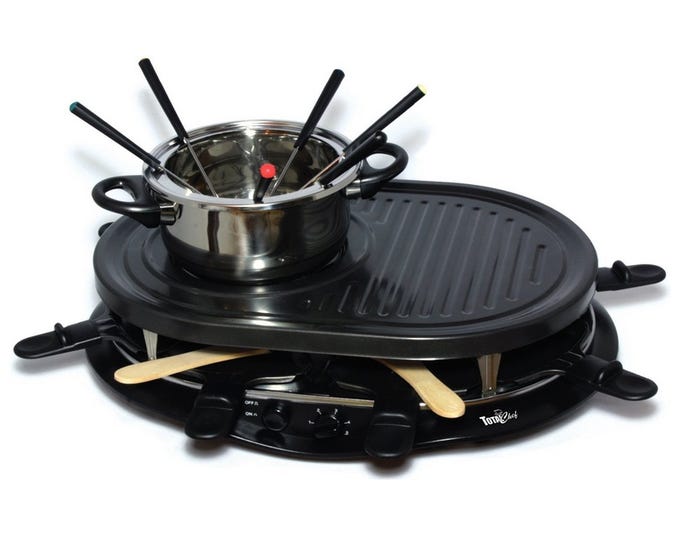 Koolatron Total Chef Raclette Party Grill TCRF08BN