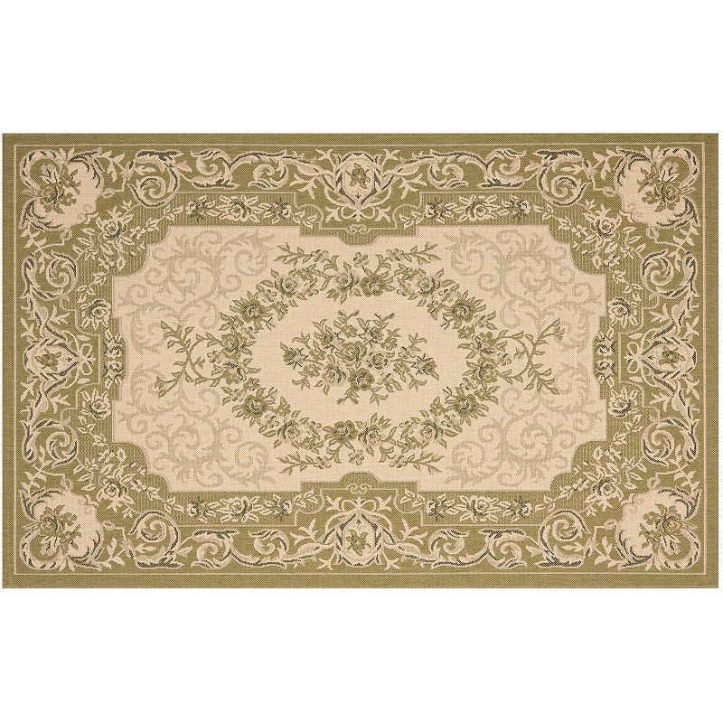 Safavieh Courtyard Aubusson Framed Floral Indoor Outdoor Rug