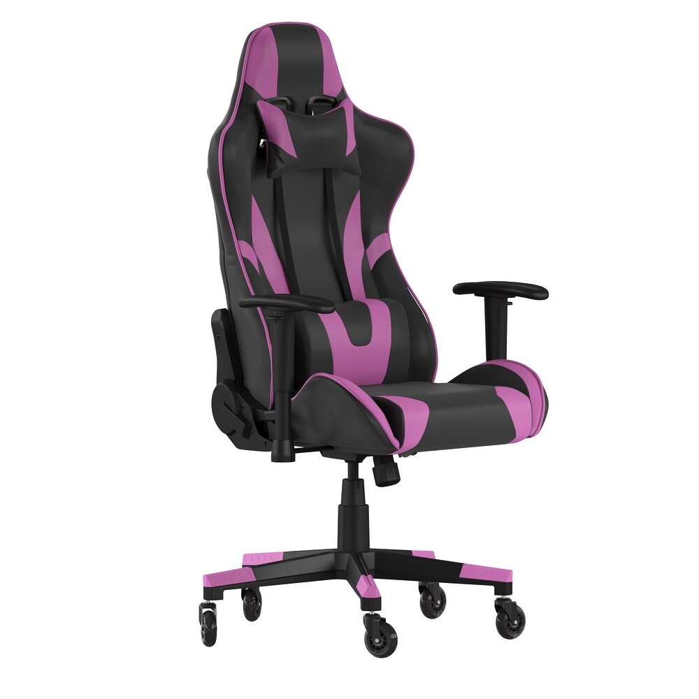 Office Gaming Chair with Roller Wheels   Reclining Back