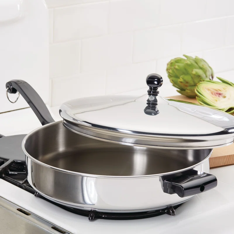 Farberware 50012 Classic Series 4.5 qt. Stainless Steel Nonstick Saute Pan with Lid