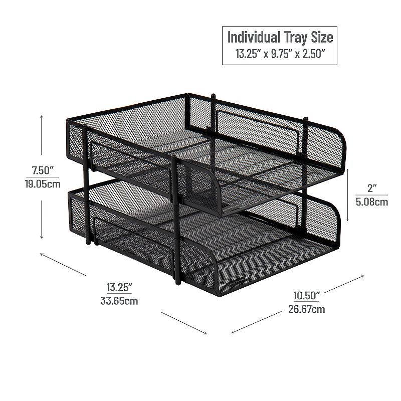 Mind Reader Network Collection 2-Tier Paper Tray