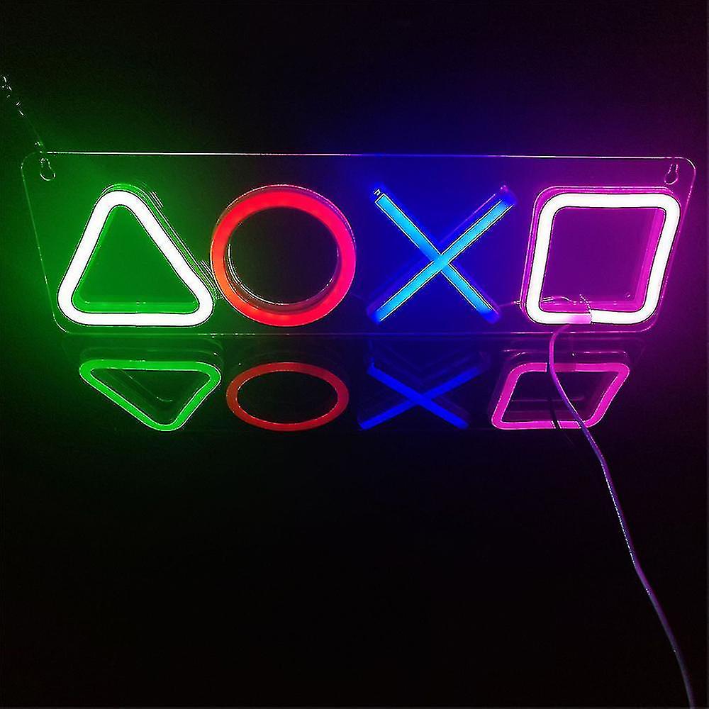 Born Pretty Led Neon Light Playstation Controller Game Icon Sign Room Decor Wall Hanging Lamp