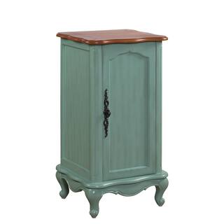 Home Decorators Collection Provence 18 in. W x 16 in. D x 34 in. H Floor Cabinet in Vintage Turquoise MD-F2131