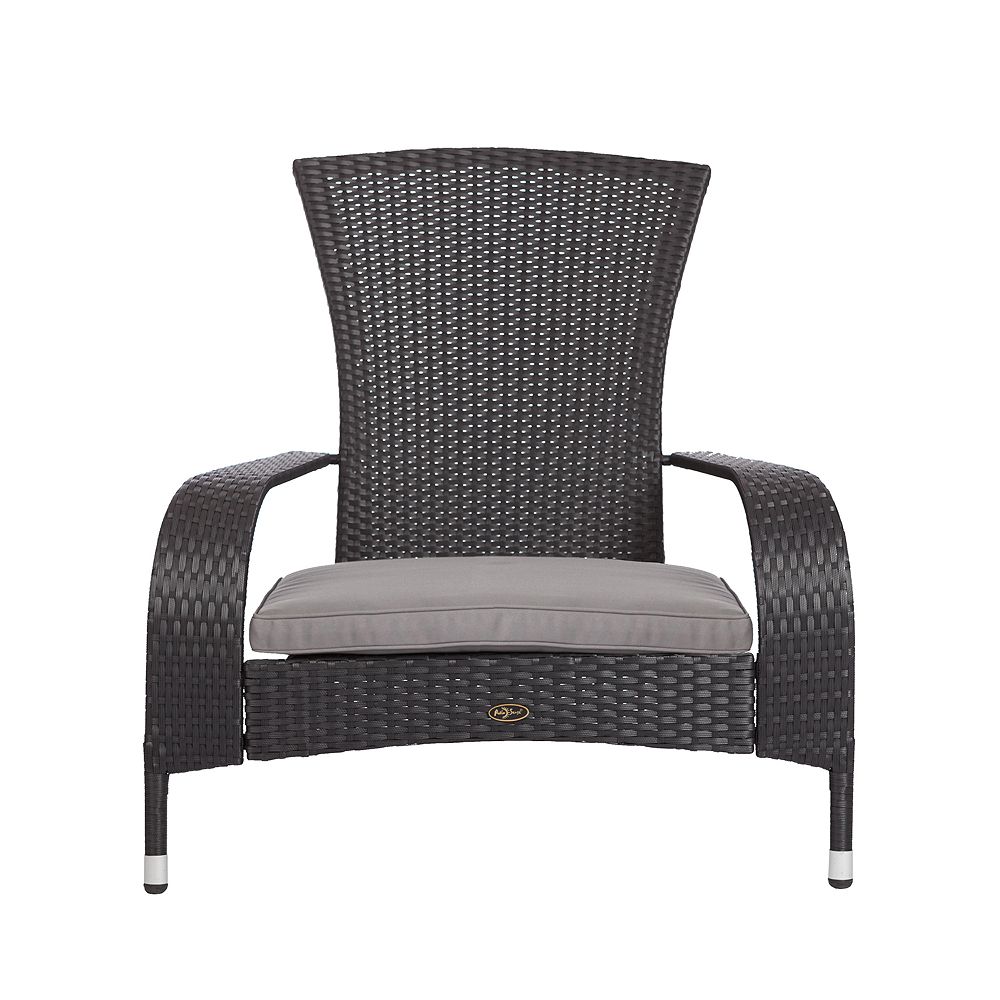 Patio Sense Indoor / Outdoor Black Wicker Lounge Chair