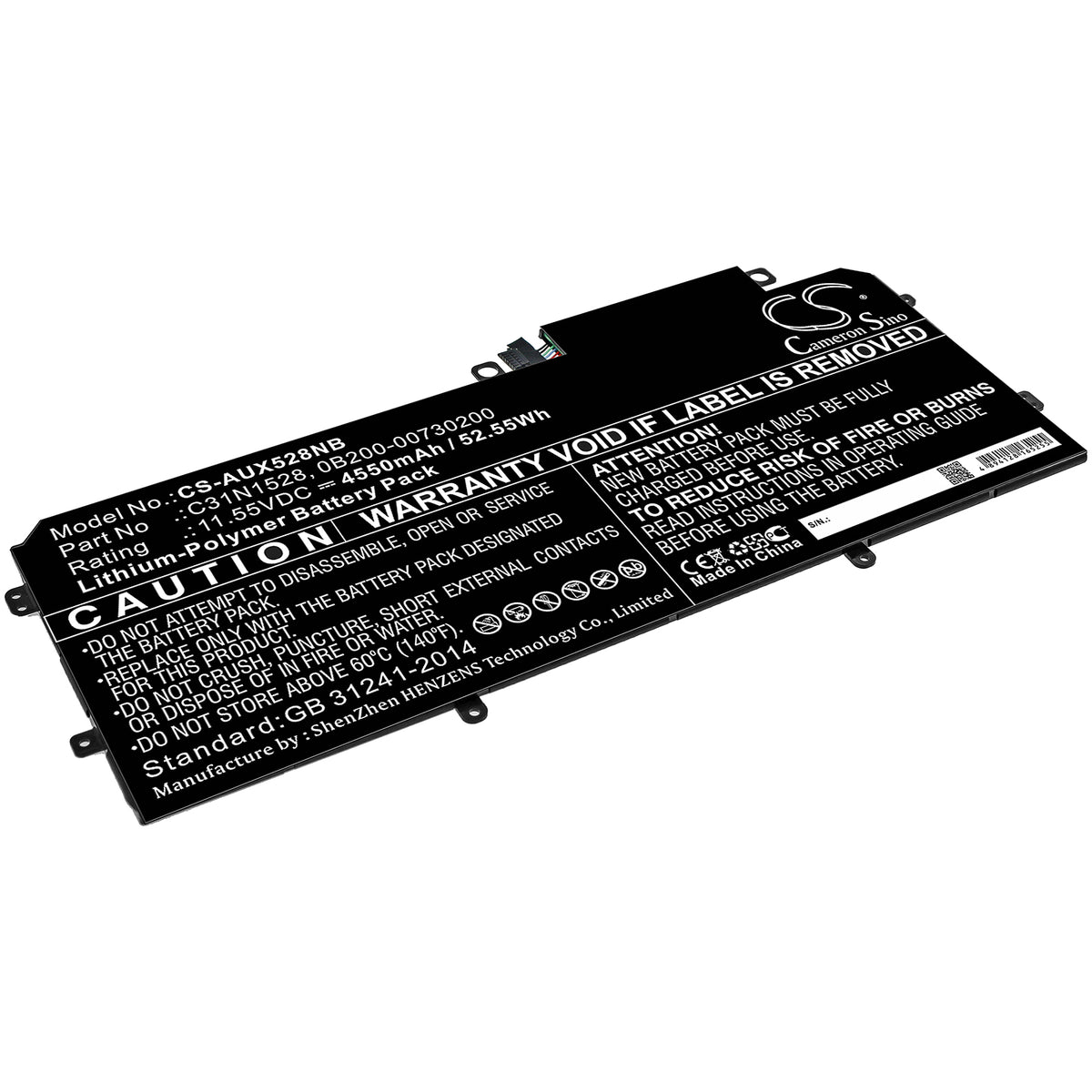 Asus Q324CA UX360CA UX360CA1A UX360CA1B UX360CA Replacement Battery BatteryClerkcom Laptop and Notebook