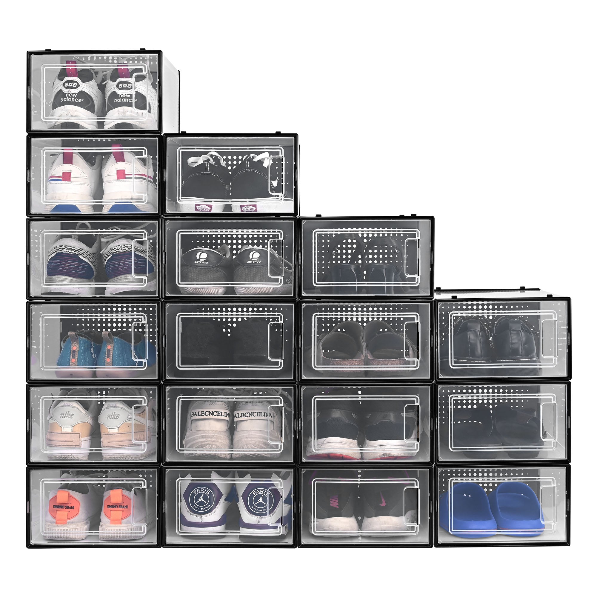 Shoe Storage Box Sneaker Case Stackable Container Organizer Clear 2 6 8 18 Pack