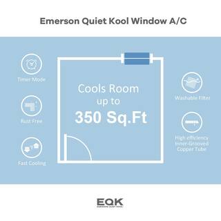 EQK 8000 BTU 115V SMART Window AC with Remote Wi-Fi and Voice Energy Star Cools Rooms up to 350 Sq. Ft. Timer EARC8RSE1