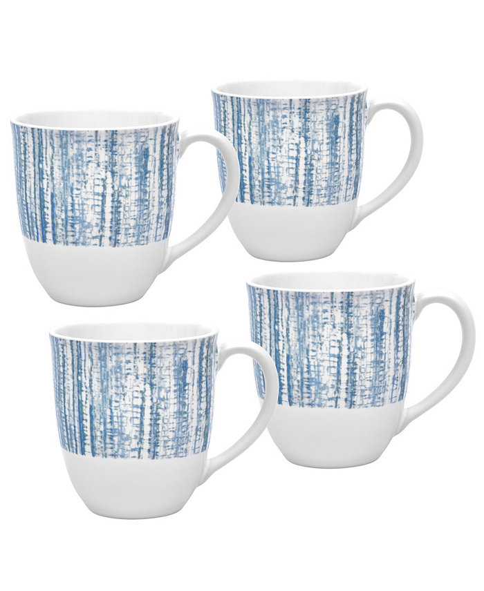 Noritake Colorwave Weave Set Of 4 Mugs 12 Oz.