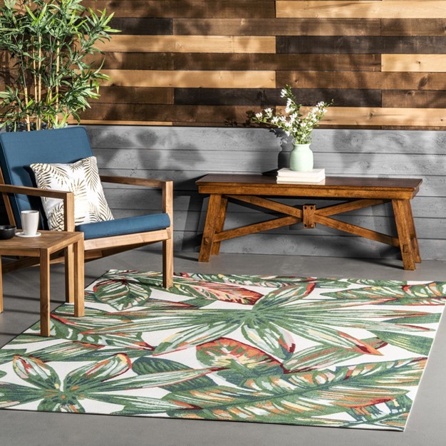 Nuloom Contemporary Floral Lindsey Indoor outdoor Patio Area Rug