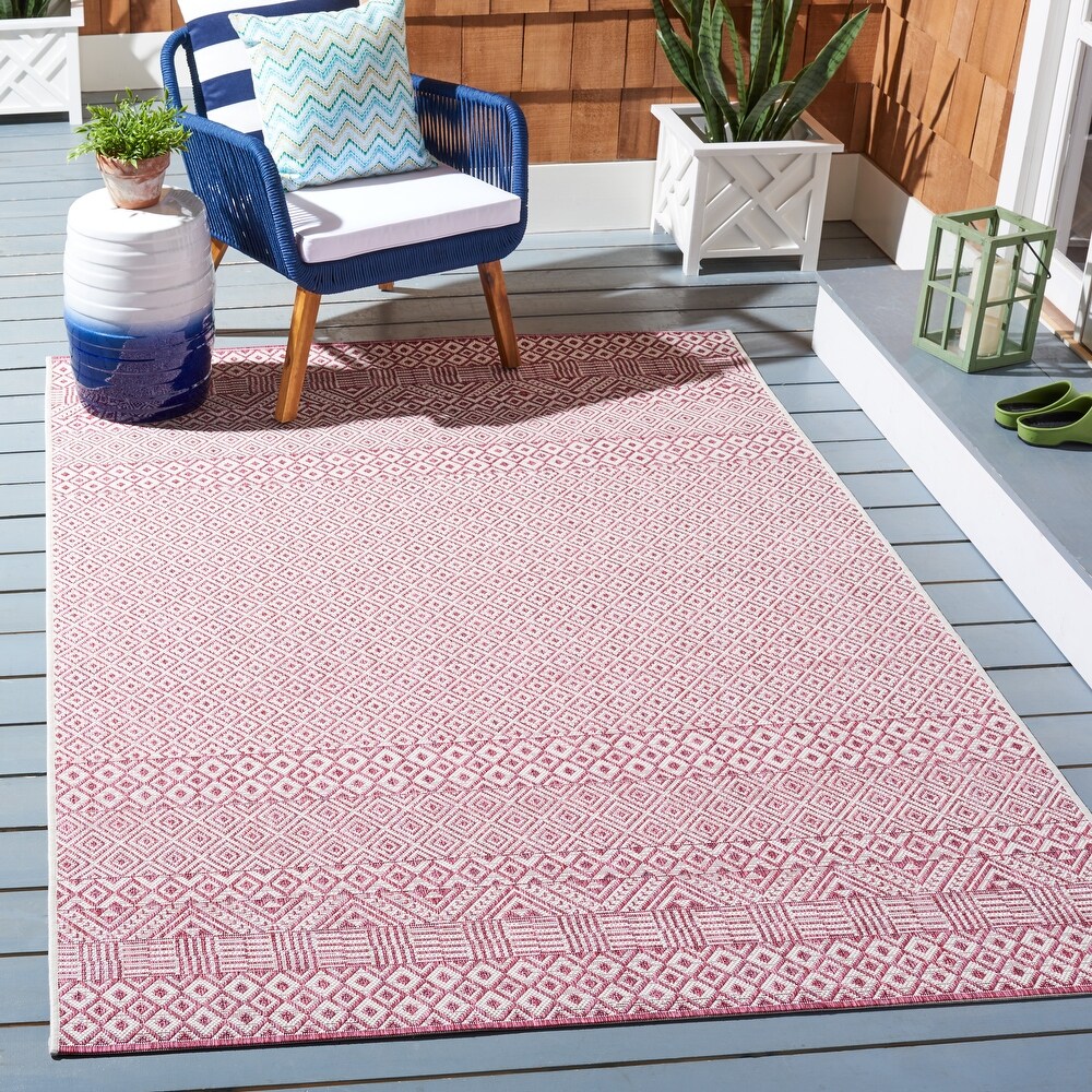 SAFAVIEH Courtyard Terezija Indoor/ Outdoor Waterproof Patio Backyard Rug