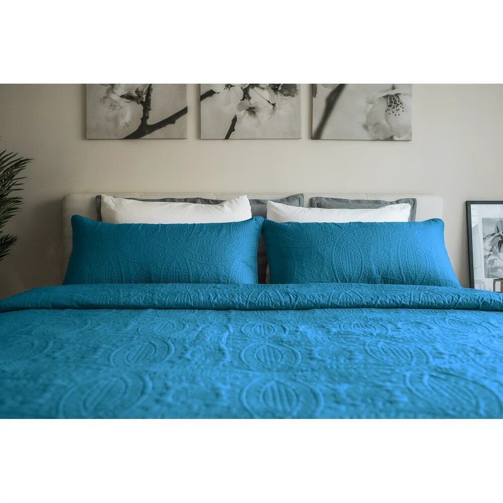 Brushed Microfiber Bedding Bedspread Coverlet Set