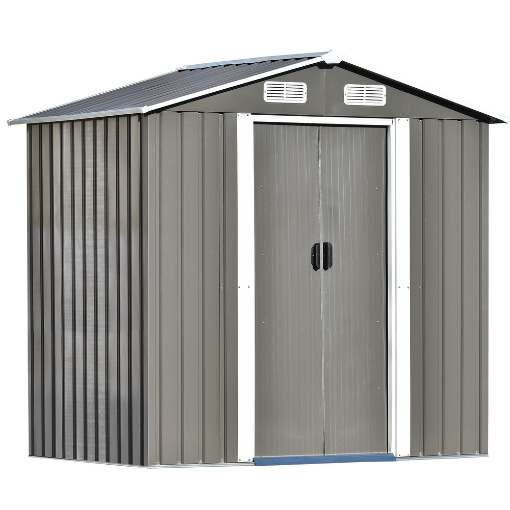 Metal Storage Shed with Adjustable Shelf and Vents