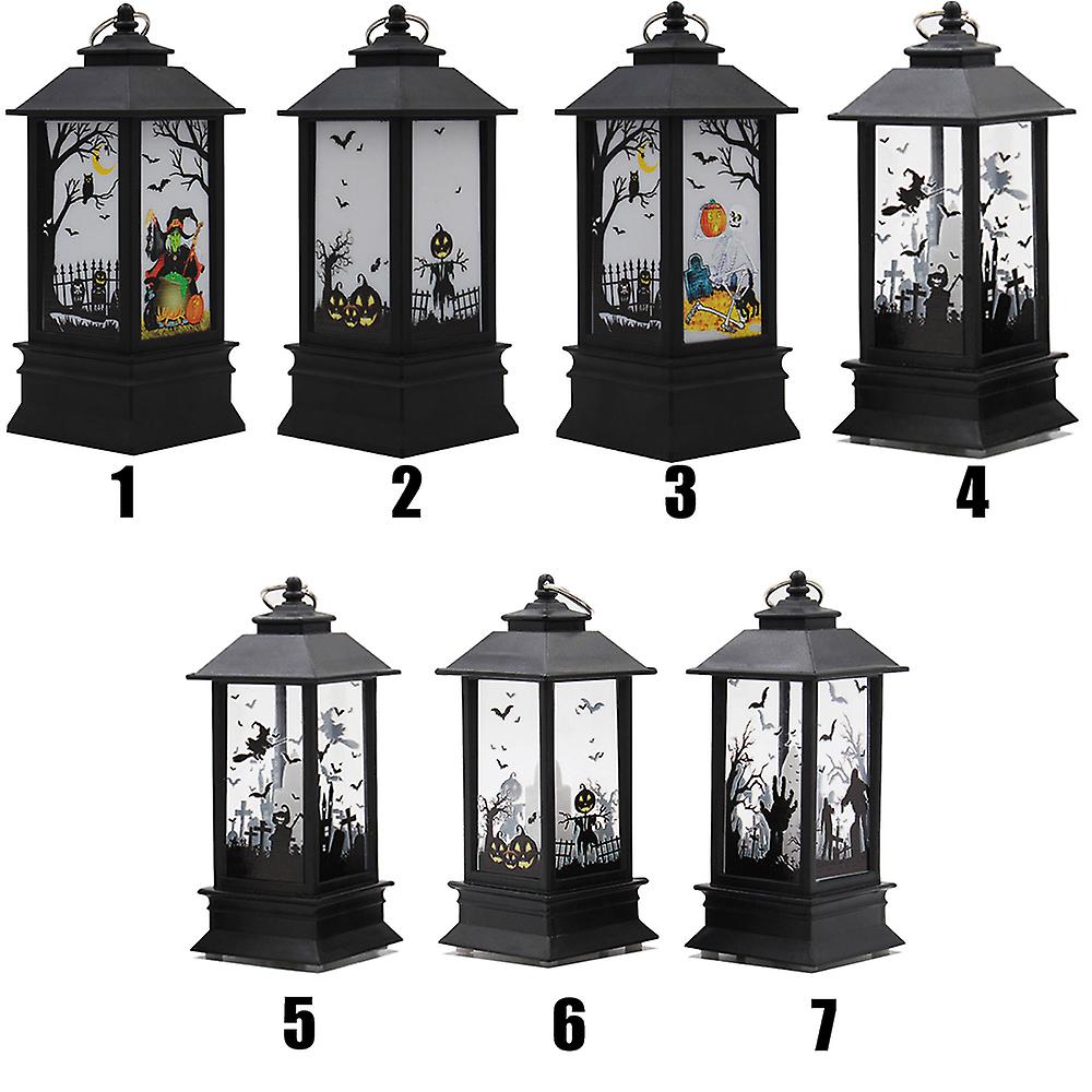 Halloween Simulation Flame Lamp Oil Light House Decoration Props Table Decoration Lamps  6