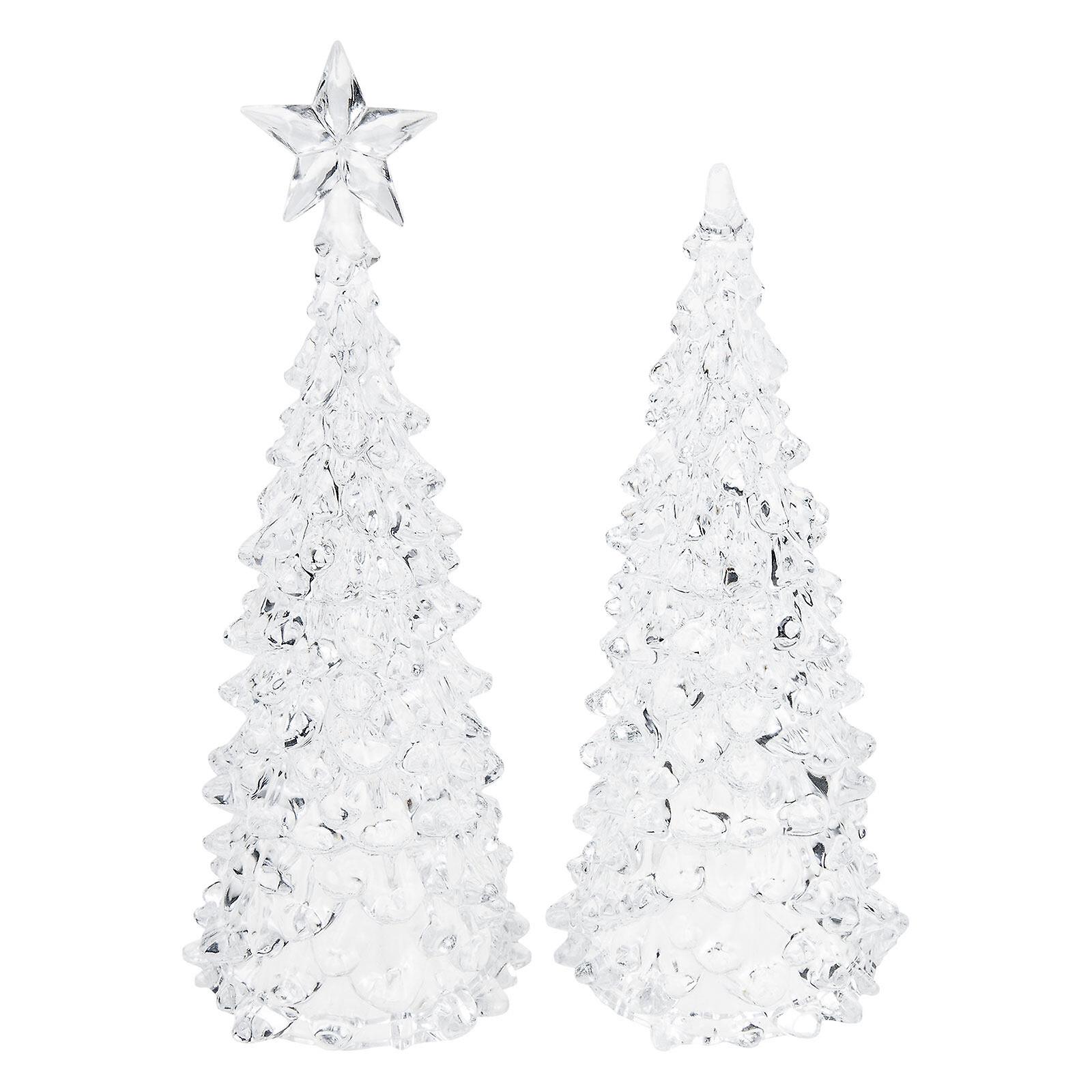 2pcs Christmas Acrylic Tree Ornaments Xmas Decorations Xmas Ornaments Home Supplies