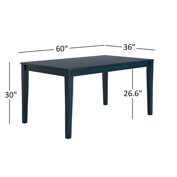 Wilmington II 60-Inch Rectangular Antique Dark Denim Dining Set by iNSPIRE Q Classic