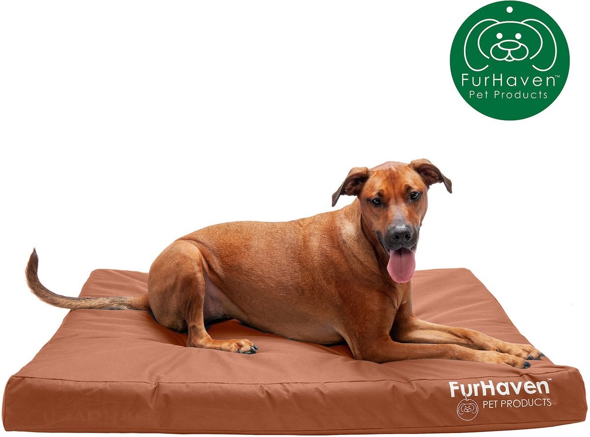 FurHaven Deluxe Oxford Orthopedic Indoor/Outdoor Dog and Cat Bed w/ Removable Cover