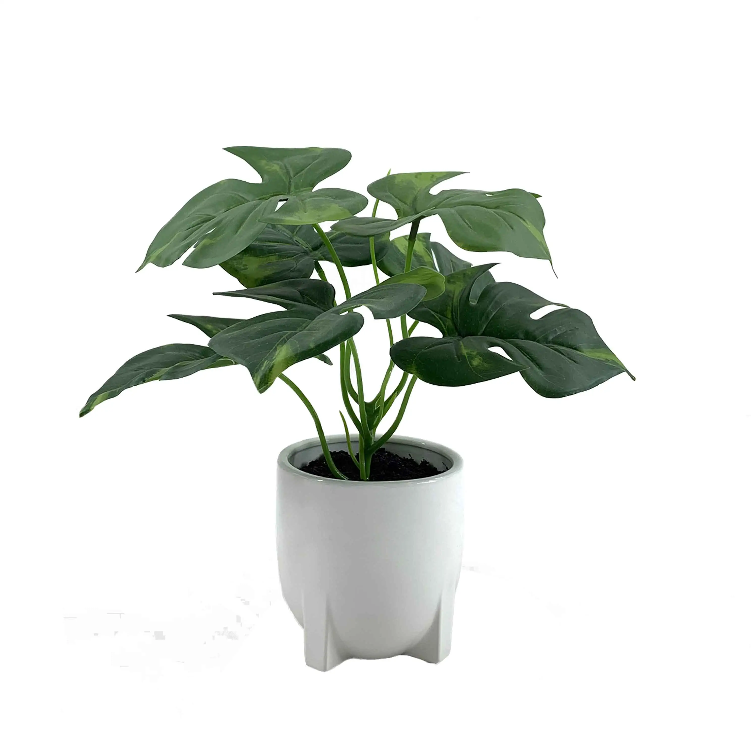 Store Decoration Chinese Style hole Monstera deliciosa Artificial ornamental tree Vivid Decorative Artificial Plant Real Touch greenery