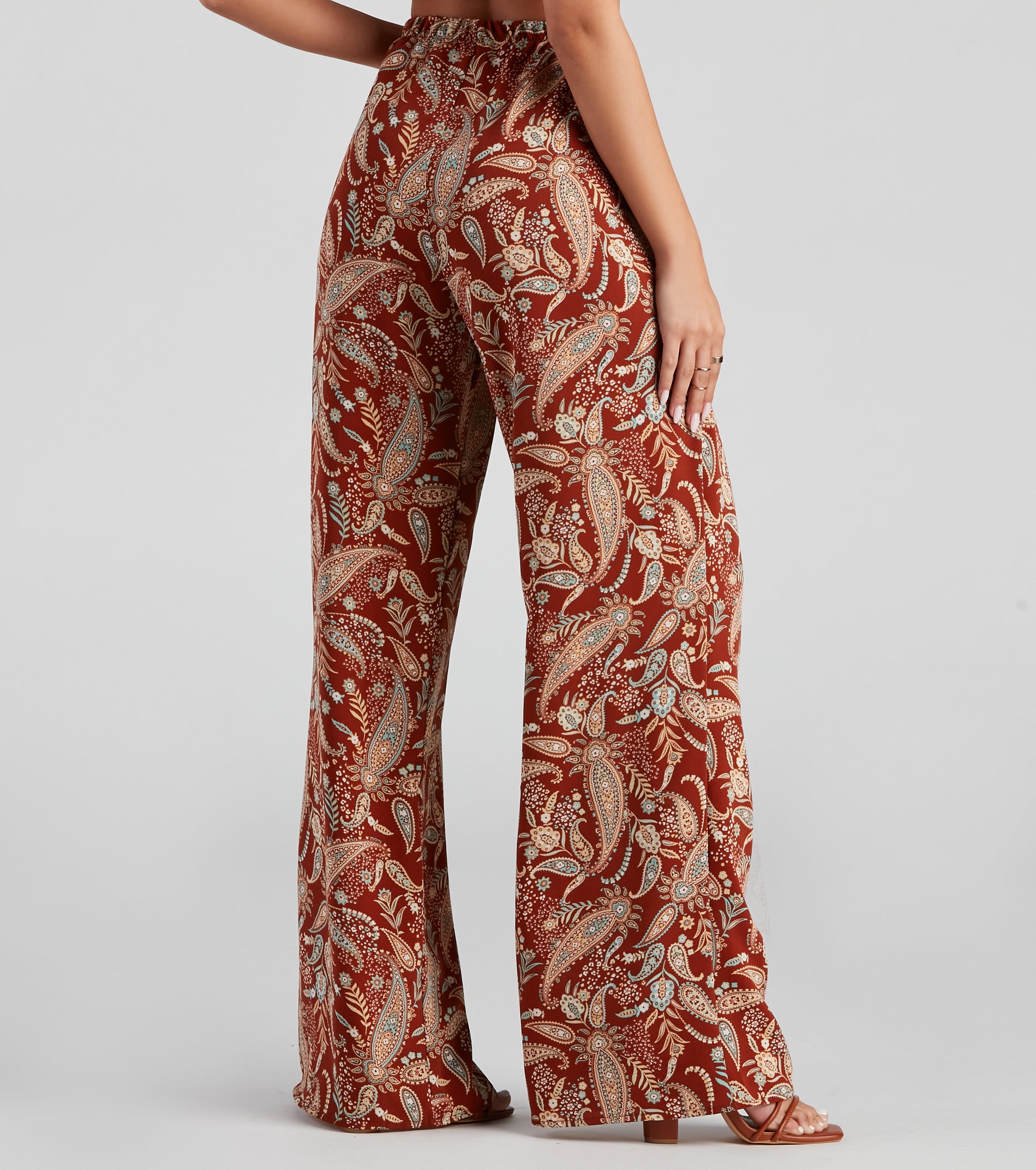 Palisades Paisley High Rise Pants