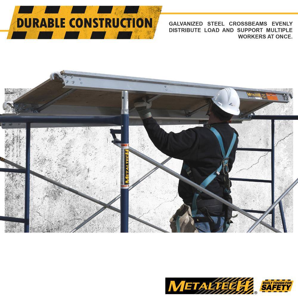 MetalTech 10 ft. x 19 in. Aluminum Platform with Plywood Deck for Standard and Arched Scaffolding Frames (Pack of 3) M-MPP1019K3