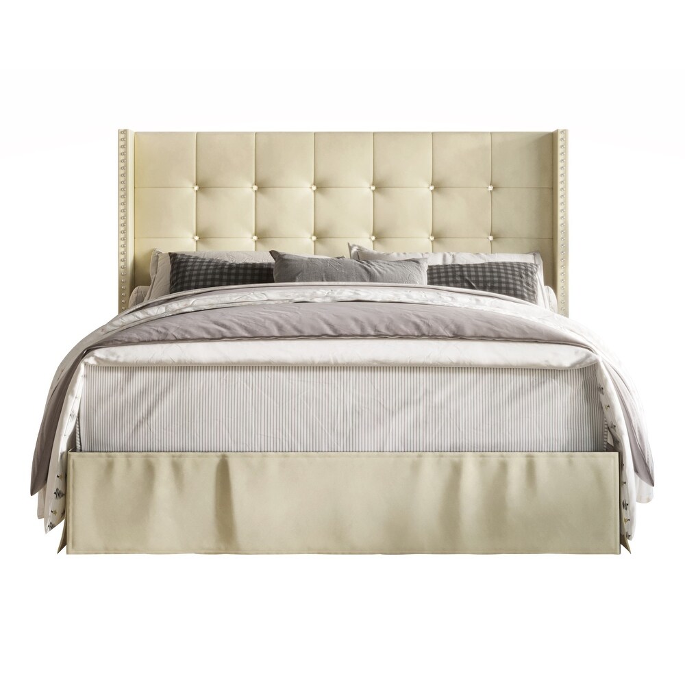 Wilie Tufted Upholstered Platform Bed