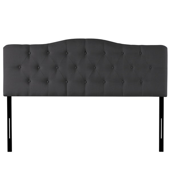 Cassandra Button Tufted Upholstered Headboard， Height Adjustable Headboards，Bed Backboard Premium Padded Fabric Headboard - - 36193653