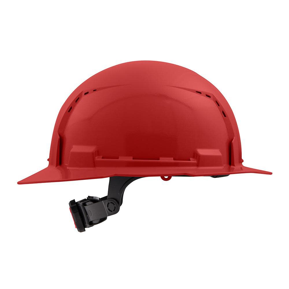 Milwaukee Red Full Brim Vented Hard Hat with 6pt Ratcheting Suspension Type 1 Class C 48-73-1229 from Milwaukee