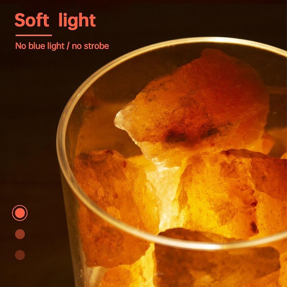 Usb Crystal Light Natural Himalayan Salt Lamp Led Lamp Air Purifier Warm Novelty Lighting Table Lamp Bedroom Lava Lamp