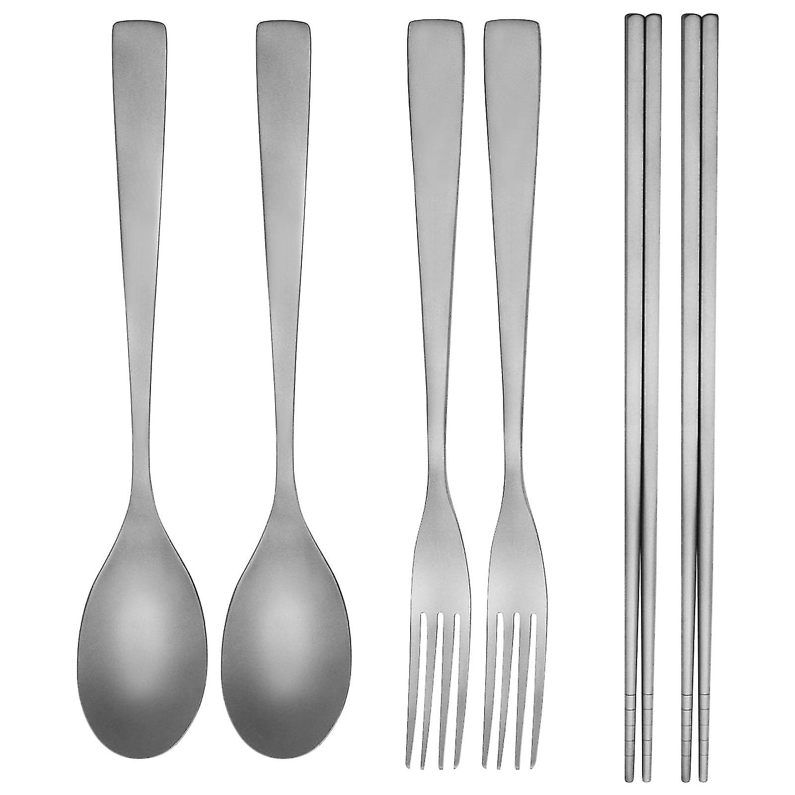 Titanium Fork Spoon Chopsticks Camping Tableware Cookware Camping Utensils Outdoor Spoon Fork For Hiking Backpacking Picnic