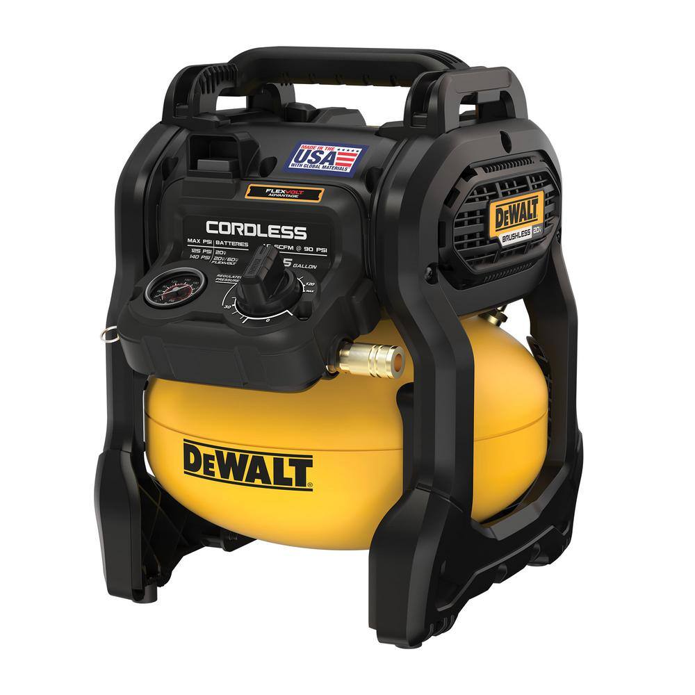 DW 2.5 Gal. 140 psi Portable 20V Cordless Air Compressor with FLEXVOLT Advantage (Tool Only) DCC2520B