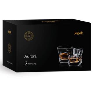 JoyJolt Aurora 8 oz. Crystal Whiskey Glasses (Set of 4) MC202111