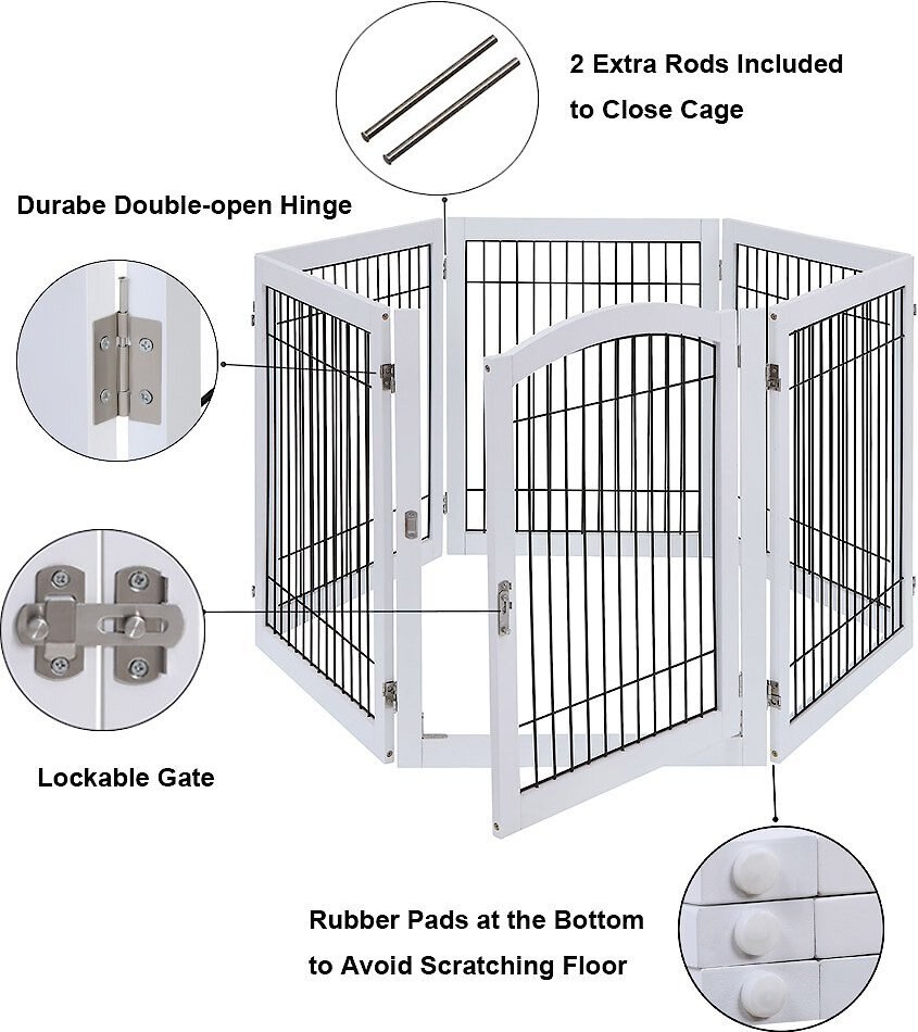 Unipaws 6 Panel Dog Gate