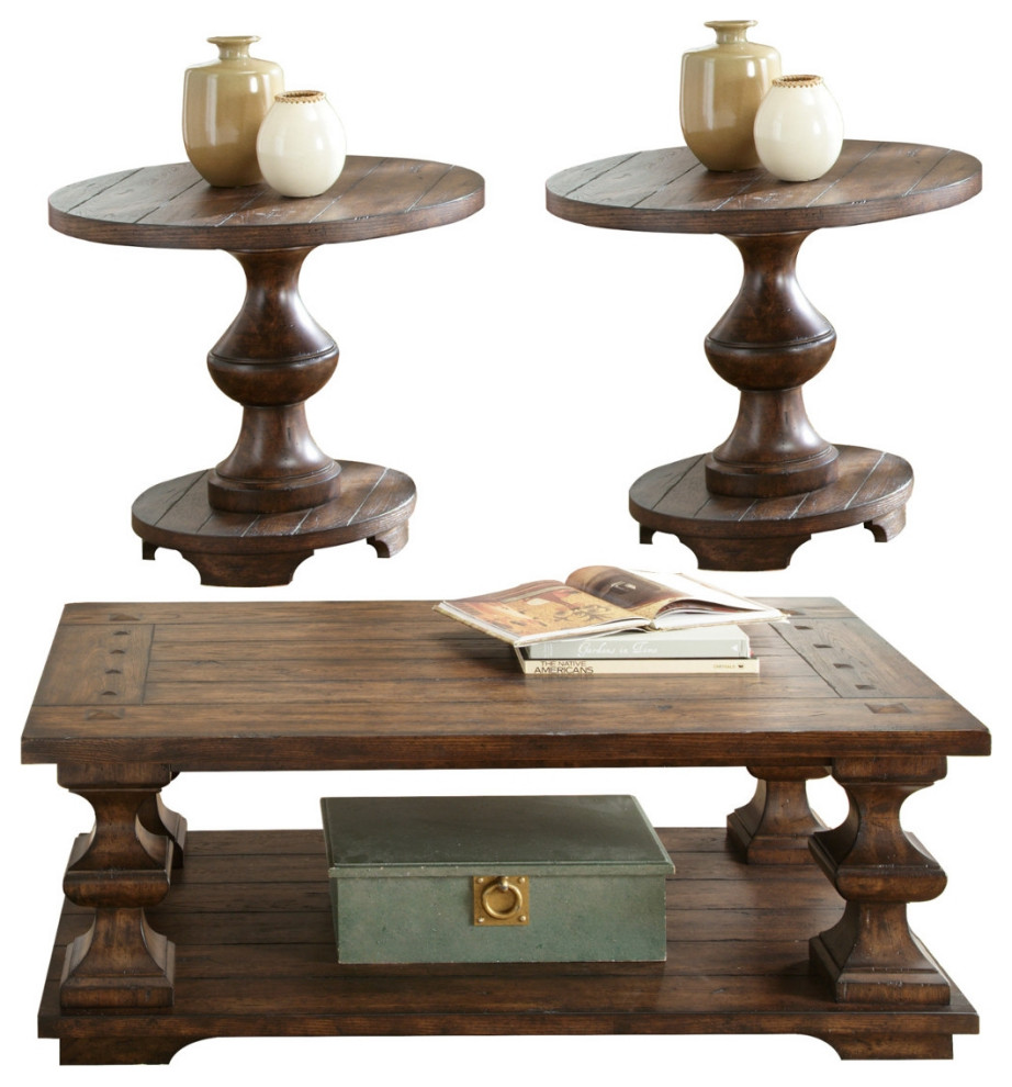 Liberty Furniture Sedona 3 Pc Occassional Table Set in Kona Brown   Traditional   Coffee Table Sets   by Unlimited Furniture Group  Houzz