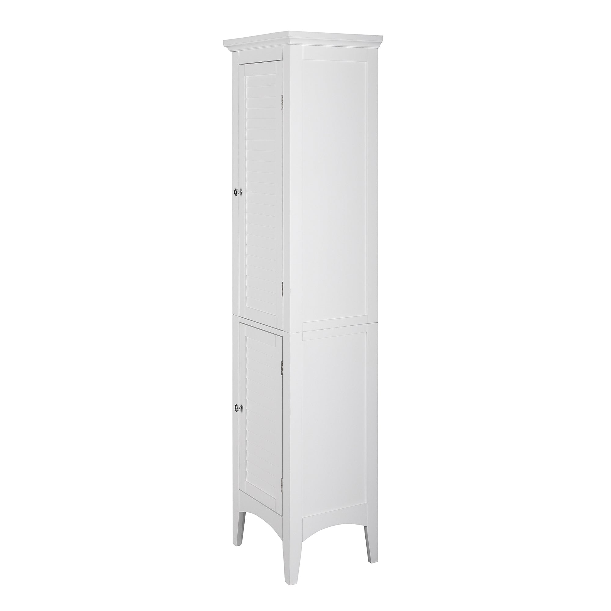 Teamson Home Glancy Wooden Tall Tower Cabinet with Storage, White