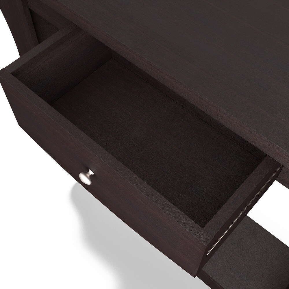 Caveline Contemporary Walnut 39 inch 1 Drawer Console Table by Furniture of America